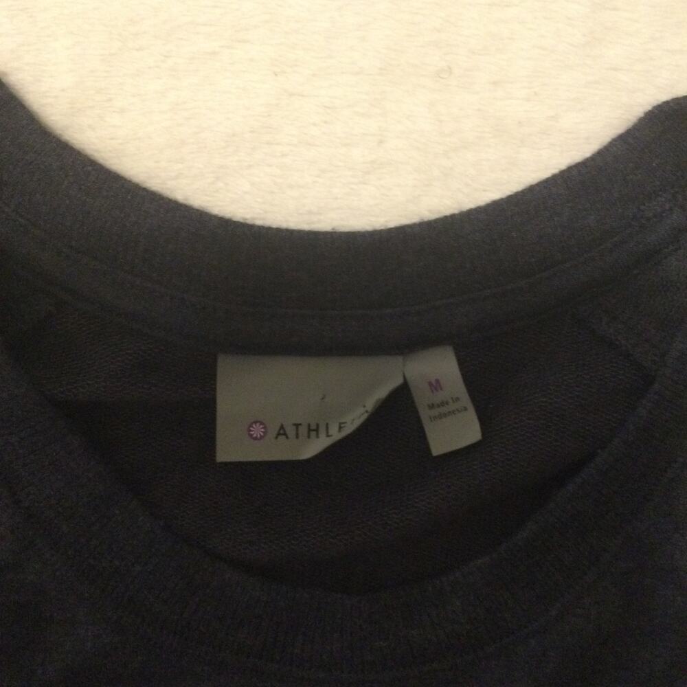 Athleta Womens Long Sleeve Lightweight Top Navy Blue Medium - Picture 2 of 8